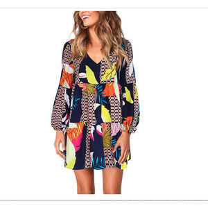 Wendy - Summer Tunic Dress V Neck Flowy Dresses